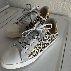 Zadig & voltaire leo wild womens size 7 leopardo print  leather